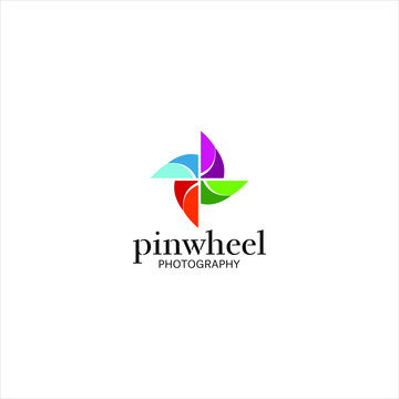 pinwheel photography logo design template