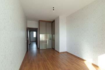 Russia, Moscow- May 23, 2018: interior room apartment. standard repair decoration in hostel