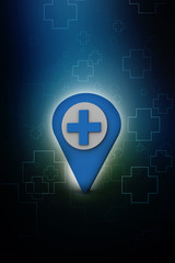 3d rendering hospital navigation planning, concept