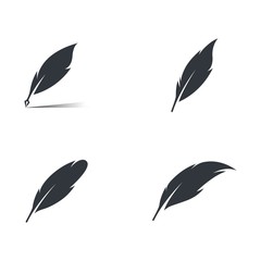 Feather logo vector icon