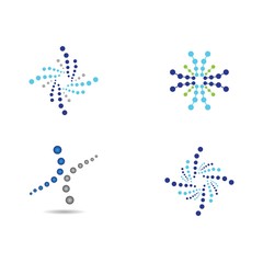 Molecule logo template vector icon