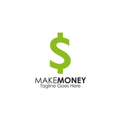 Dollar accounting logo design vector template