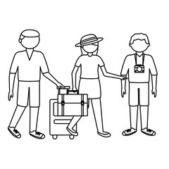 Isolated traveler people vector design