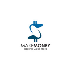 Fototapeta premium Dollar accounting logo design vector template