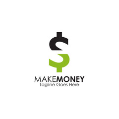 Obraz premium Dollar accounting logo design vector template