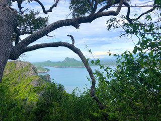 View from the mountain at Khao Lom Muak Thailand. It is open only on public holiday of Thailand.