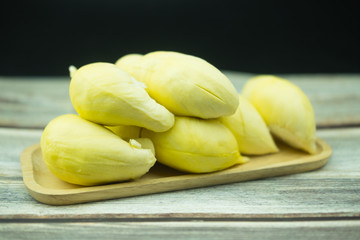 Durian ripe and fresh. Durian is king of fruit in Thailand