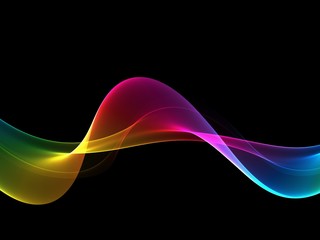 Abstract rainbow light wave futuristic background