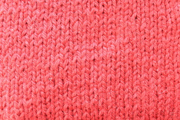  Knitting background with red threads.