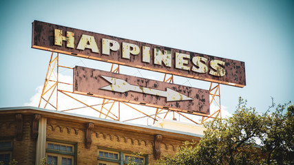 Street Sign to Happiness