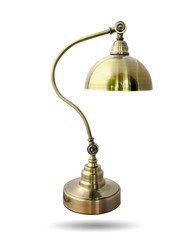 Stainless steel lamp isolated on white background. This has clipping path.     