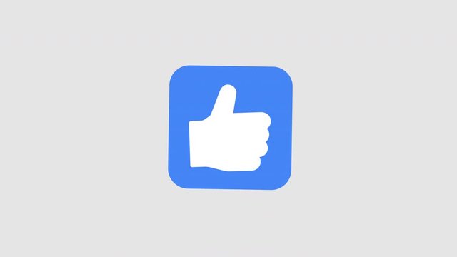 Social media success background. Like icon of social media. Thumb liker animated on alpha background with transparency.
