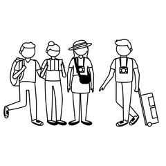 Isolated traveler people vector design