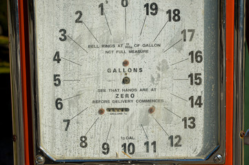 Vintage antique Gasoline fuel pump.