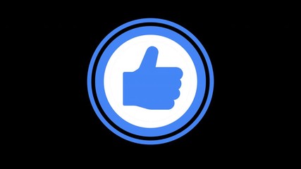 Social media success background. Like icon of social media. Thumb liker animated on alpha background with transparency. - Powered by Adobe