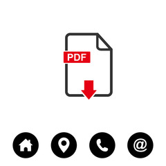PDF download icon Vector design