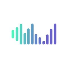 Sound waves logo vector illustration design template