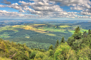 Fototapeta na wymiar Panorama from the Puy de Dome, France