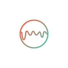 Sound waves logo vector illustration design template