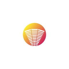 Sound waves logo vector illustration design template