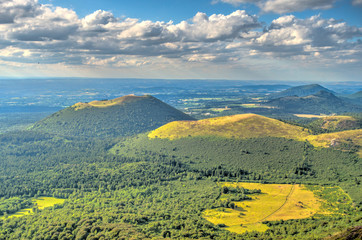 Panorama from the Puy de Dome, France