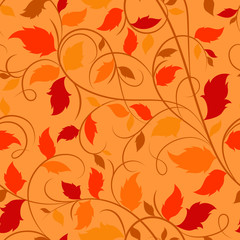 Vector illustration.Seamless pattern, autumn leaves.EPS 8