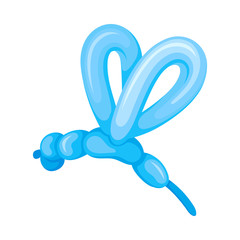 Dragonfly of balloons. Vector illustration on a white background.