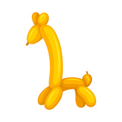 Giraffe of balloons. Vector illustration on a white background.