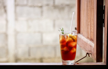 Americano iced coffee or drinking 