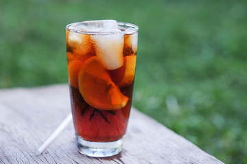 Americano iced coffee or drinking 