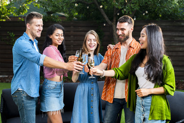 Young people celebrating friendship together