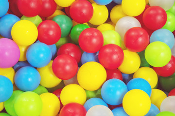 Fototapeta na wymiar colored plastic balls in a children's playroom. background. texture.