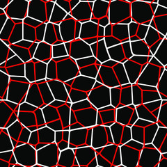 Seamless pattern of many cells and interwoven lines