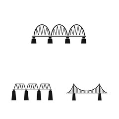 Isolated object of construct and side symbol. Collection of construct and bridge vector icon for stock.