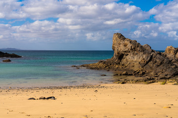 Fototapeta na wymiar Papagayo beach, on a beautiful island of Lanzarote, Canary Islands, Spain.