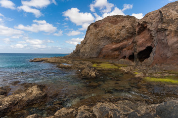 Papagayo beach, on a beautiful island of Lanzarote, Canary Islands, Spain.