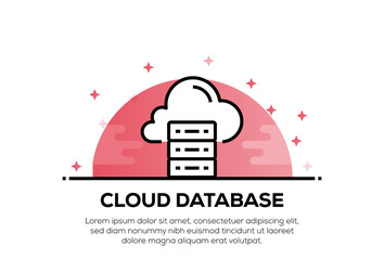 Naklejka premium CLOUD DATABASE ICON CONCEPT