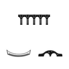 Vector design of construct and side sign. Collection of construct and bridge stock symbol for web.