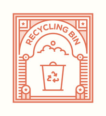 RECYCLING BIN ICON CONCEPT