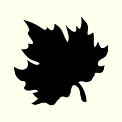 Maple leaf. Vector icon. Leaf illustration. Canada symbol. Black maple icon.