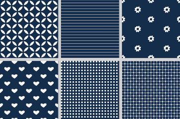 dark blue geometric seamless pattern collection eps10 vectors collection