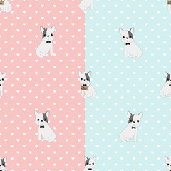 french bulldog seamless pattern eps10 vectors illustration