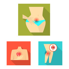 Isolated object of damage and wound symbol. Collection of damage and rendering vector icon for stock.