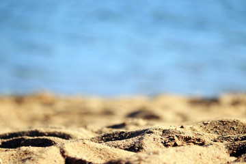 sand on the background of the sea