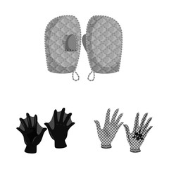 Isolated object of property and distinctive icon. Collection of property and textile stock vector illustration.