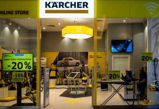 Krakow, Poland, March 20, 2018,  illustrative editorial. Karcher store in Bonarka City Center