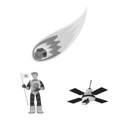 Vector illustration of universe and travels symbol. Set of universe and cosmic stock symbol for web.