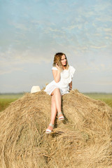 woman in field