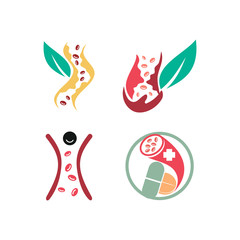 Cholesterol in artery health risk vector design Illustration