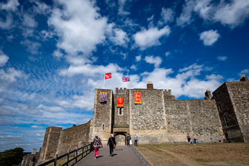 Dover castle during the day at Dover, England, UK